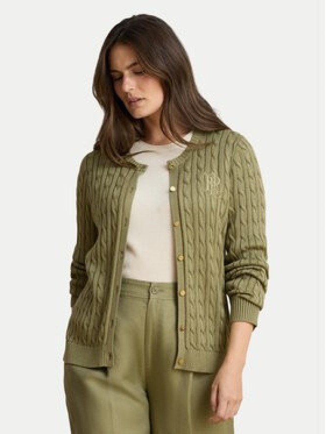 LAUREN RALPH LAUREN Kardigan Cable 200P14040500 Zielony Regular Fit