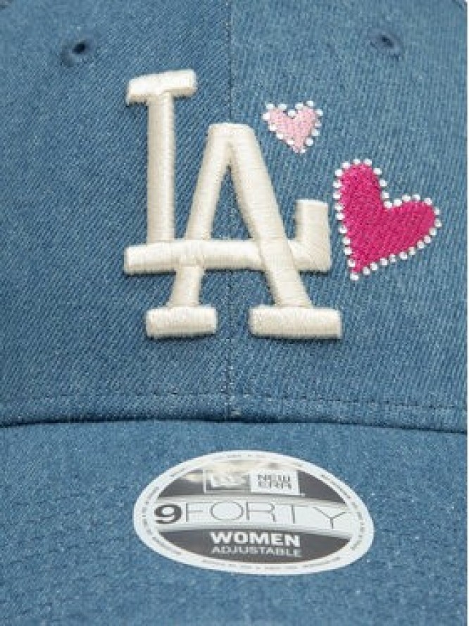 New Era Czapka z daszkiem Los Angeles Dodgers Denim Icon 9Forty 60595350 Niebieski