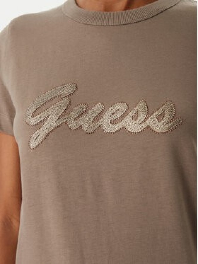 Guess T-Shirt W6GI08 K3023 Brązowy Regular Fit