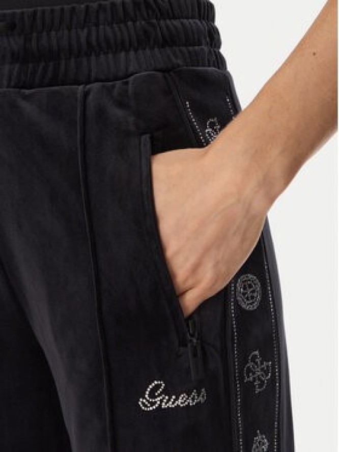 Guess Spodnie dresowe V6BB10 K6303 Czarny Regular Fit