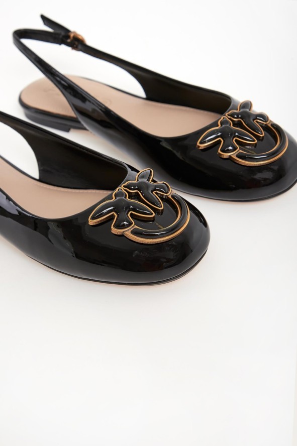 Baleriny lakierowana skóra PINKO