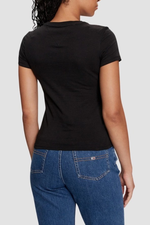 TOMMY JEANS Czarny damski t-shirt, Rozmiar M