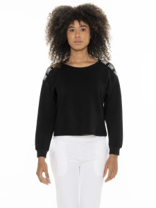 Leone Black'n White damskie bluzy z kapturem z odkrytymi ramionami