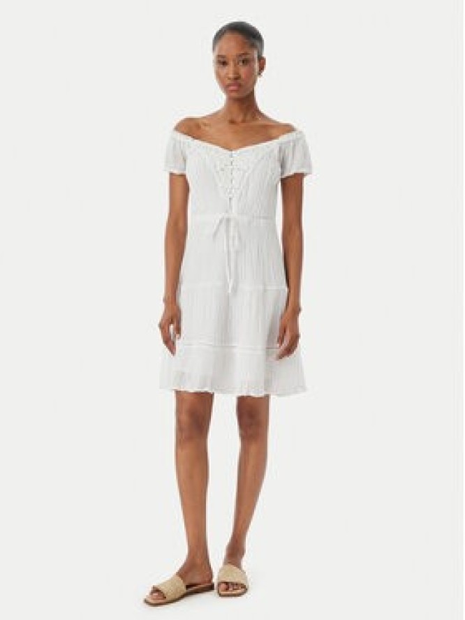 Guess Sukienka letnia W5GK0A WE340 Biały Regular Fit