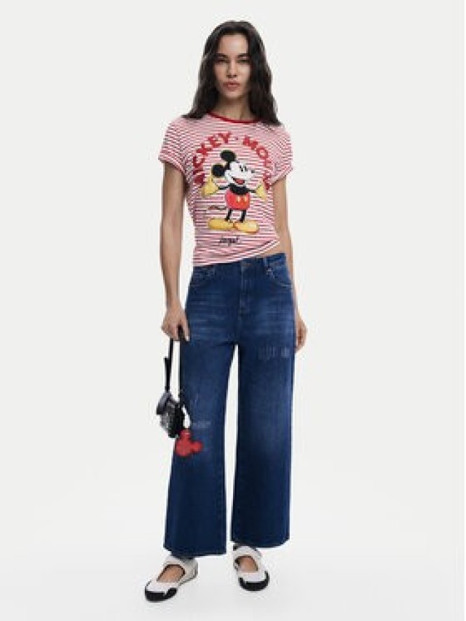 Desigual T-Shirt Mickey 25SWTKAI Czerwony Regular Fit