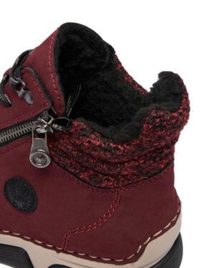 Rieker Trzewiki 45960-35 Bordowy