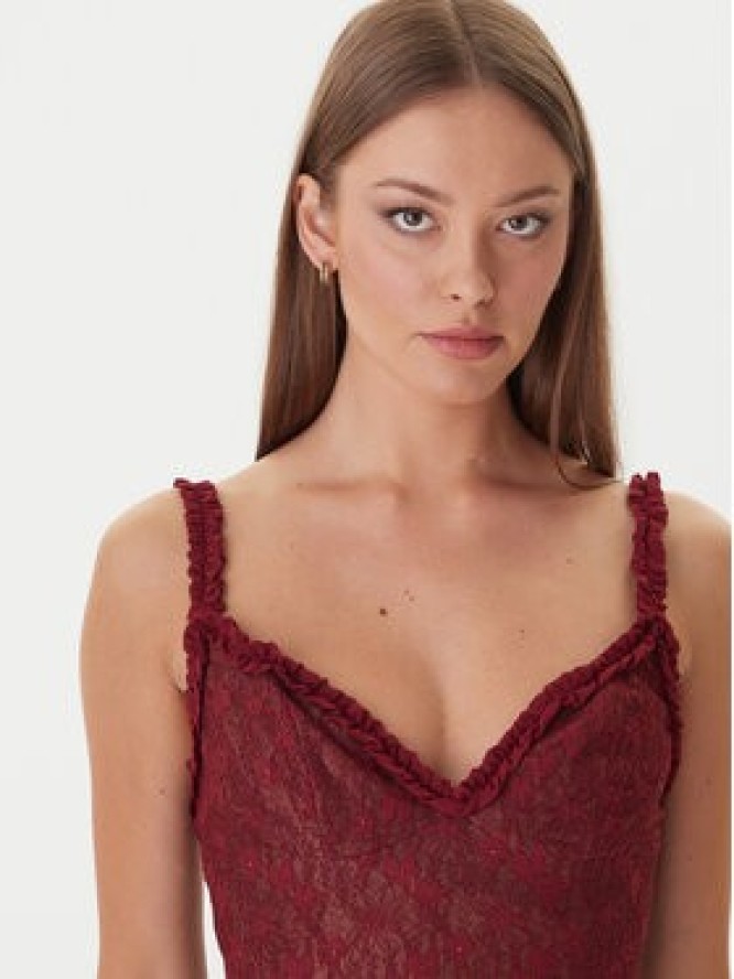 Bardot Sukienka koktajlowa Alegra Stretch Lace 59964DB Bordowy Regular Fit