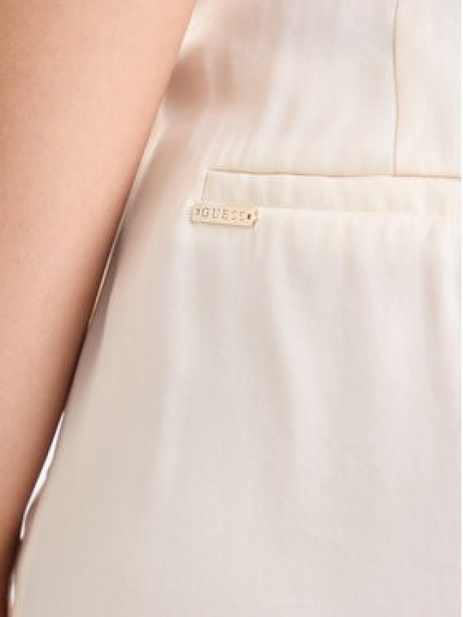 Guess Spodnie materiałowe W5YB02 WH5N2 Écru Regular Fit