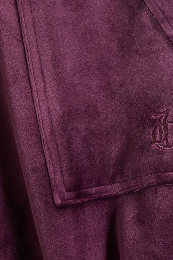 JUICY COUTURE Śliwkowe spodnie dresowe damskie Layla Low Rise, Rozmiar XS