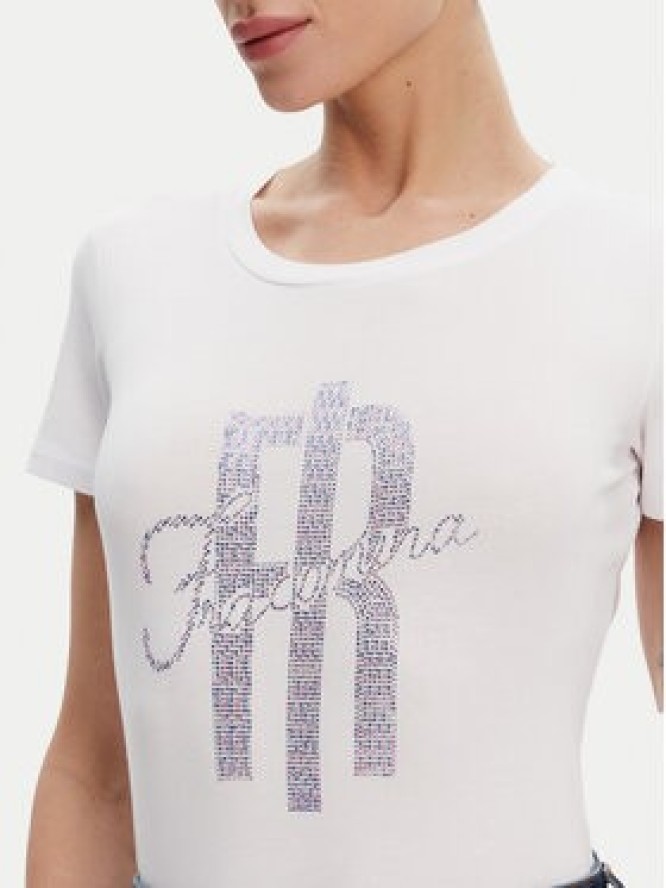 Fracomina T-Shirt FP25ST3002J449N5 Biały Slim Fit