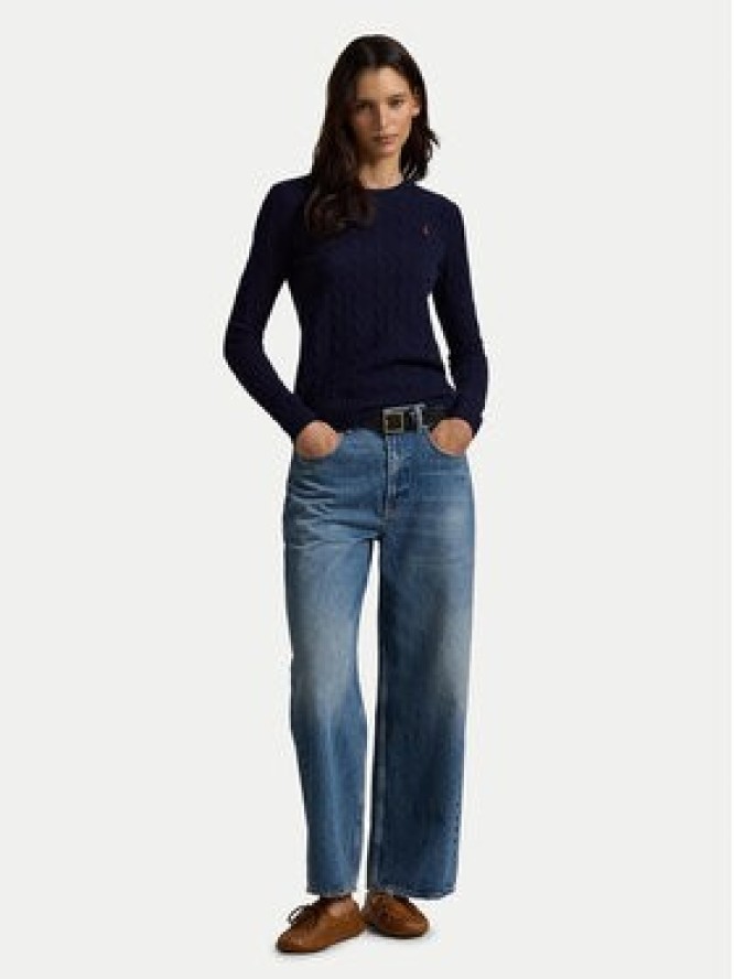 Polo Ralph Lauren Sweter 211A91216003 Granatowy Straight Fit