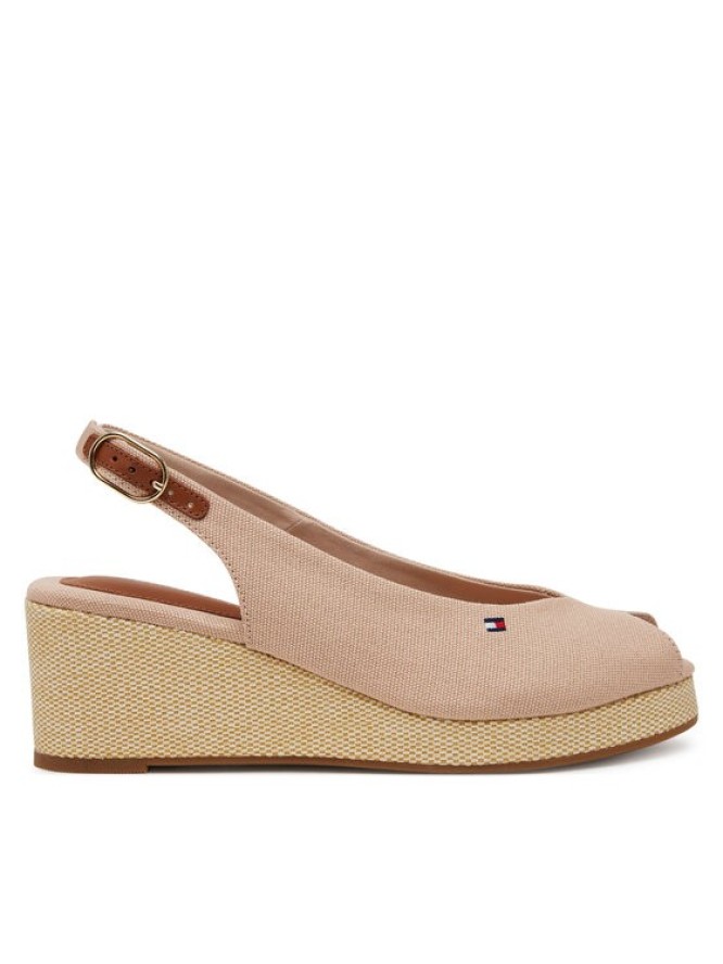 Tommy Hilfiger Espadryle Flag Mid Wedge Espad Slingback FW0FW08595 Różowy