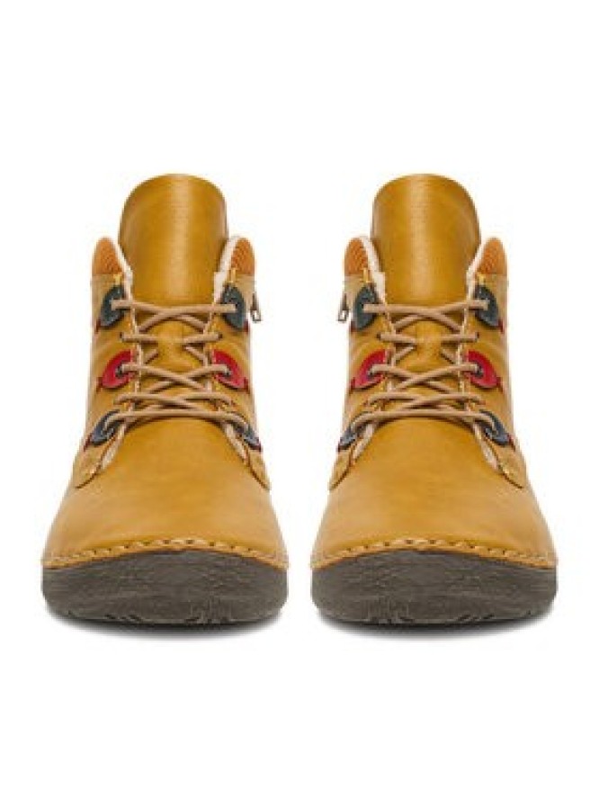 Rieker Trzewiki 52544-68 Żółty