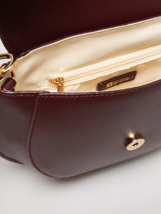 Torebka damska do ręki z dodatkowym paskiem bordowa Francisa 604