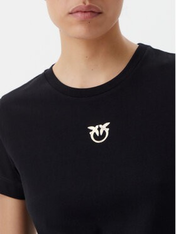 PINKO T-Shirt Bussolotto 100355 A2OD Czarny Regular Fit