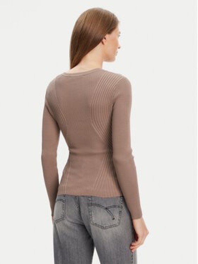 Guess Sweter W5YR08 Z0040 Brązowy Regular Fit