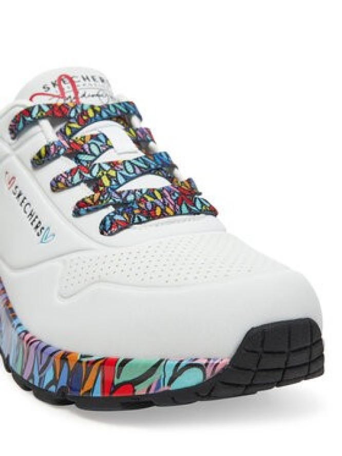 Skechers Sneakersy Skechers Uno - Ravaged Love 177918/WMLT Biały