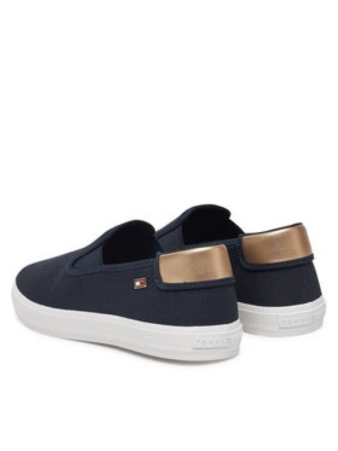 Tommy Hilfiger Tenisówki Vulc Canvas Slip-On Sneaker FW0FW08645 Granatowy