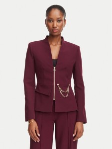 Rinascimento Marynarka CFC0130160003 Bordowy Slim Fit