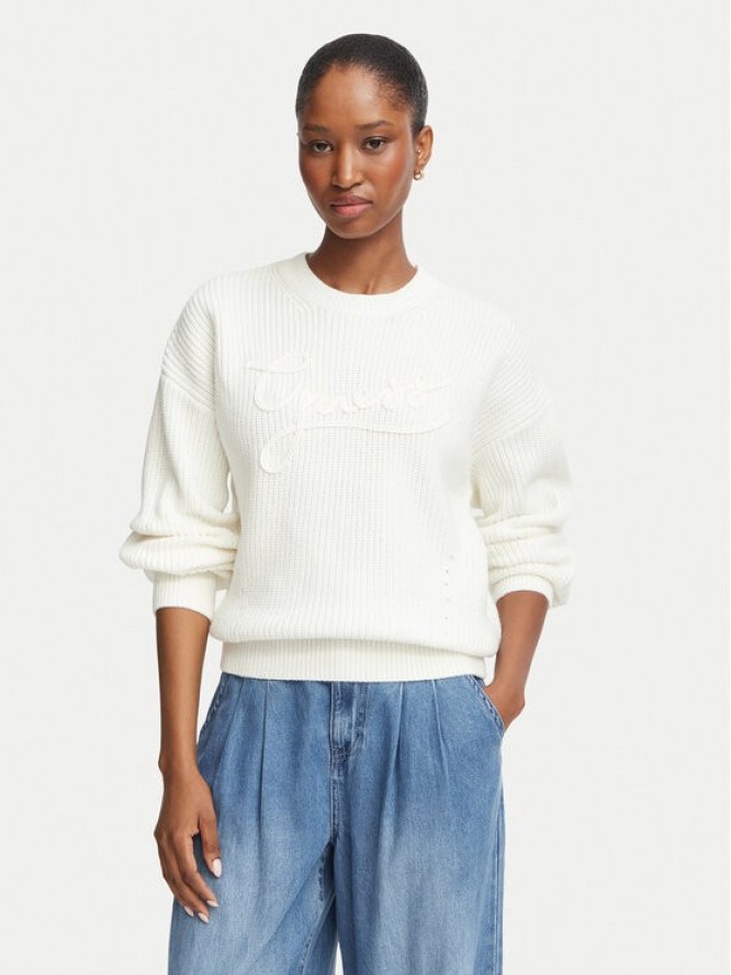 Guess Sweter W6BR27 Z1409 Kremowy Regular Fit