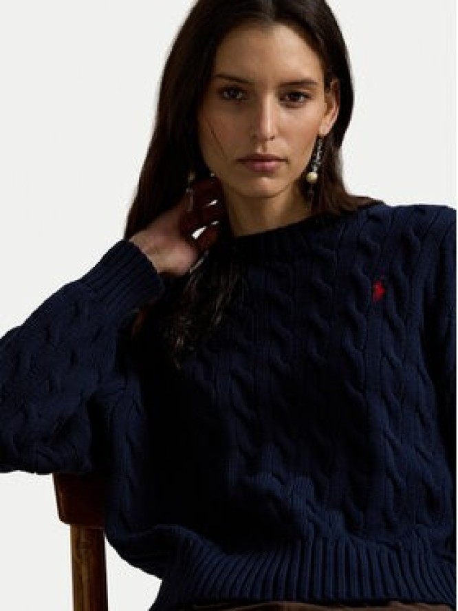 Polo Ralph Lauren Sweter 211A96245001 Granatowy Relaxed Fit