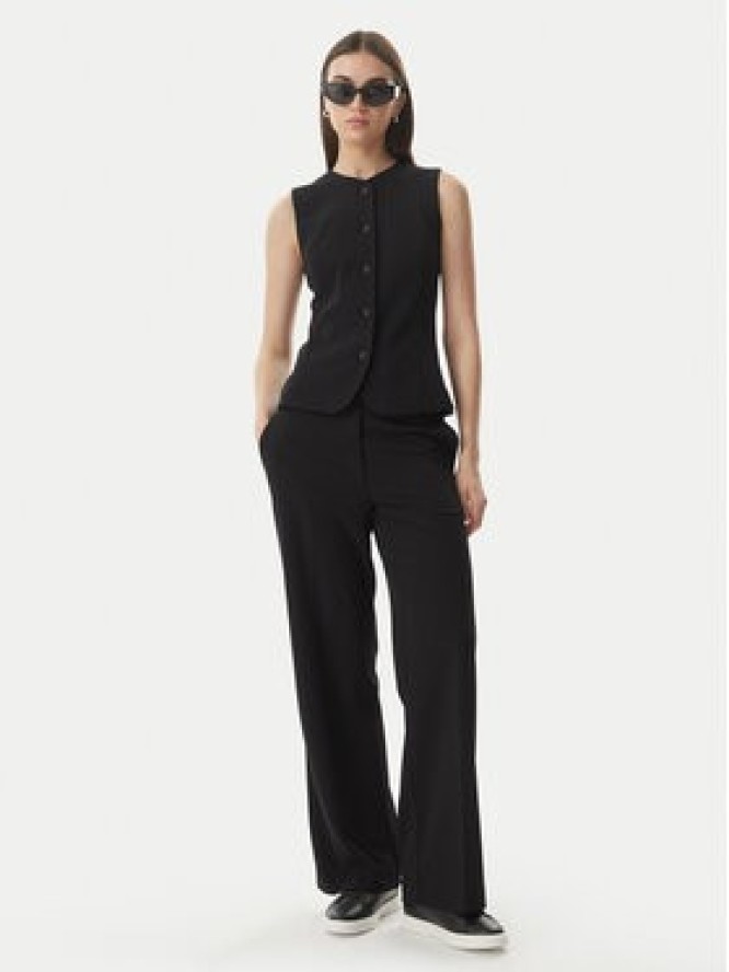 Calvin Klein Spodnie materiałowe LV044F648G Czarny Wide Leg