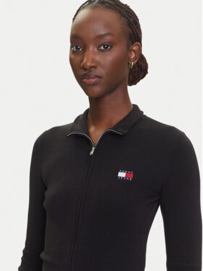 Tommy Jeans Kardigan DW0DW20967 Czarny Slim Fit