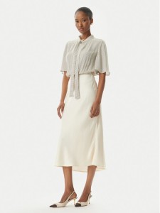 Elisabetta Franchi Sukienka koktajlowa AB85752E2 E84 Beżowy Regular Fit