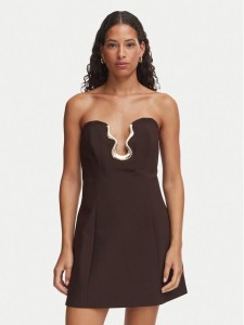 Bardot Sukienka koktajlowa Venya 60479DB Brązowy Slim Fit