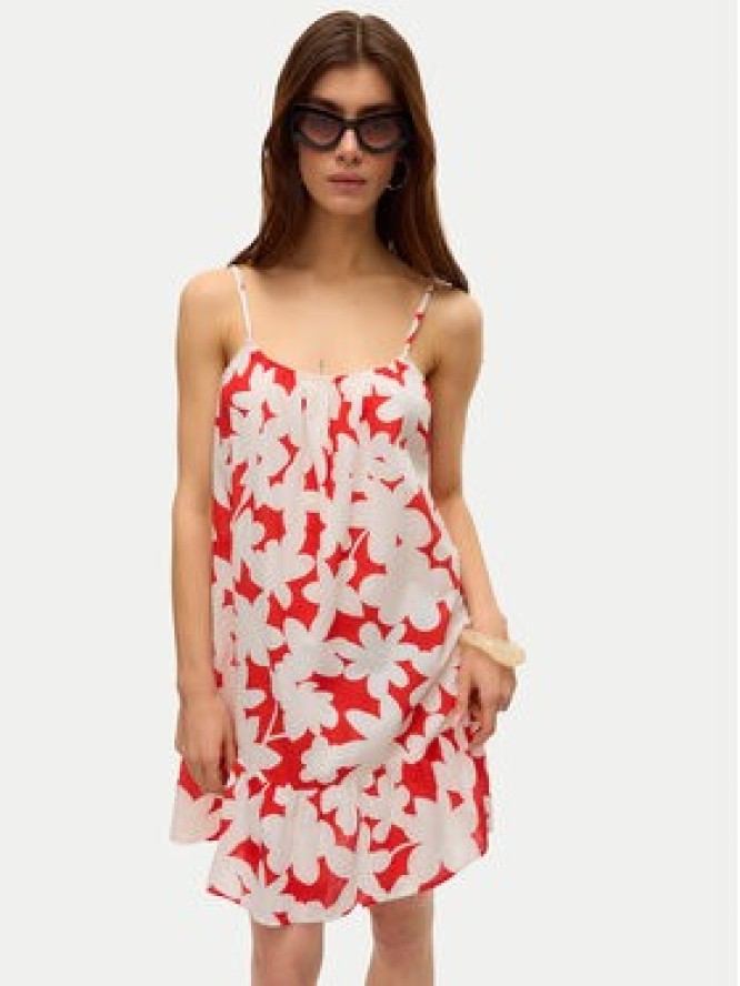 Vero Moda Sukienka letnia Dicthe 10323634 Czerwony Regular Fit