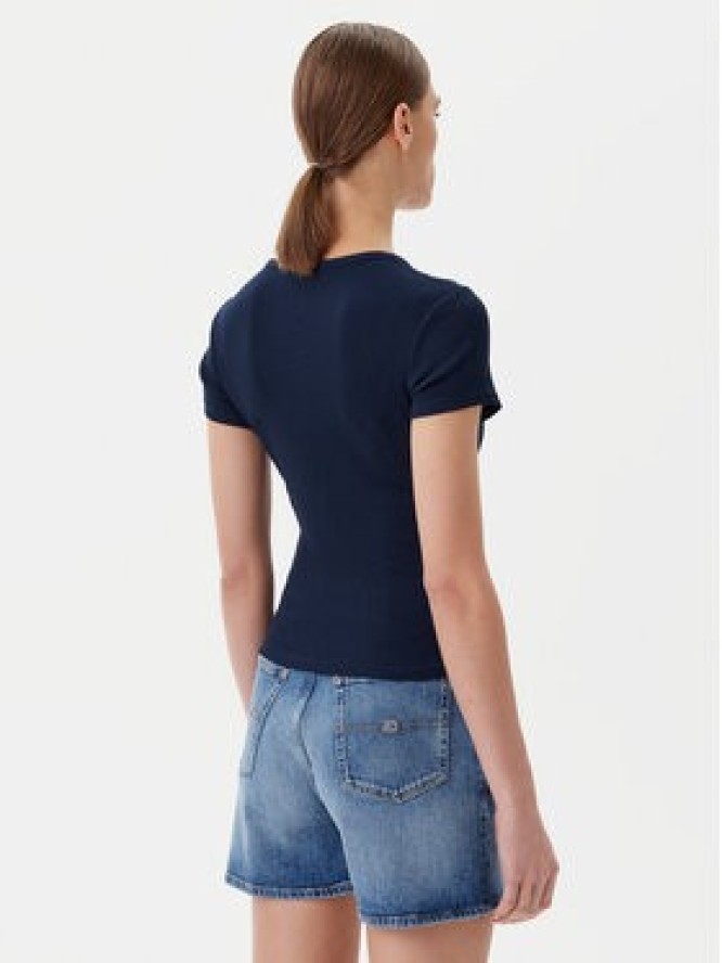 Tommy Jeans T-Shirt DW0DW19502 Granatowy Slim Fit