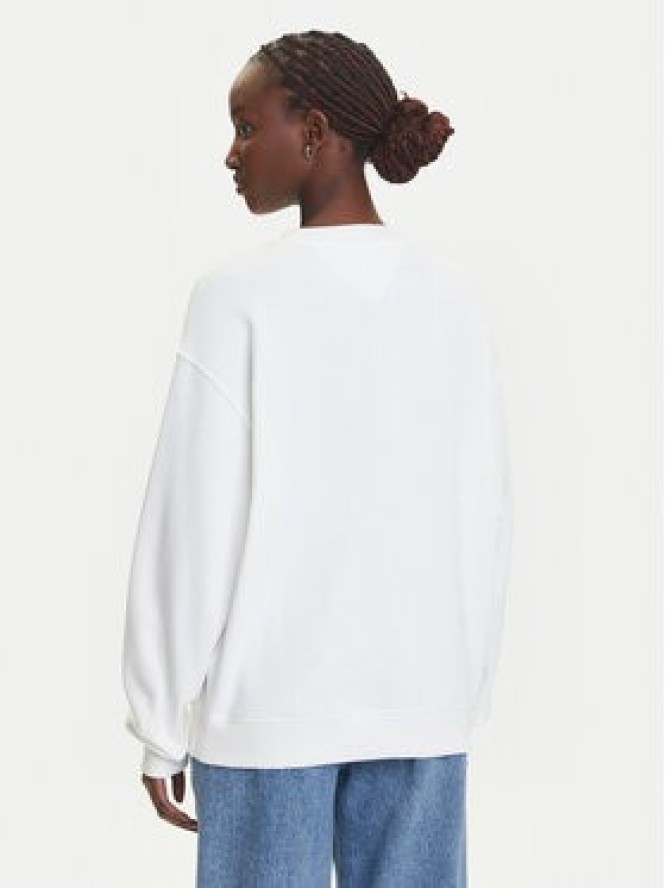 Tommy Jeans Bluza Gradient Flag DW0DW21396 Biały Relaxed Fit