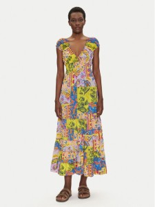 Iconique Sukienka letnia IC25-123 Kolorowy Regular Fit