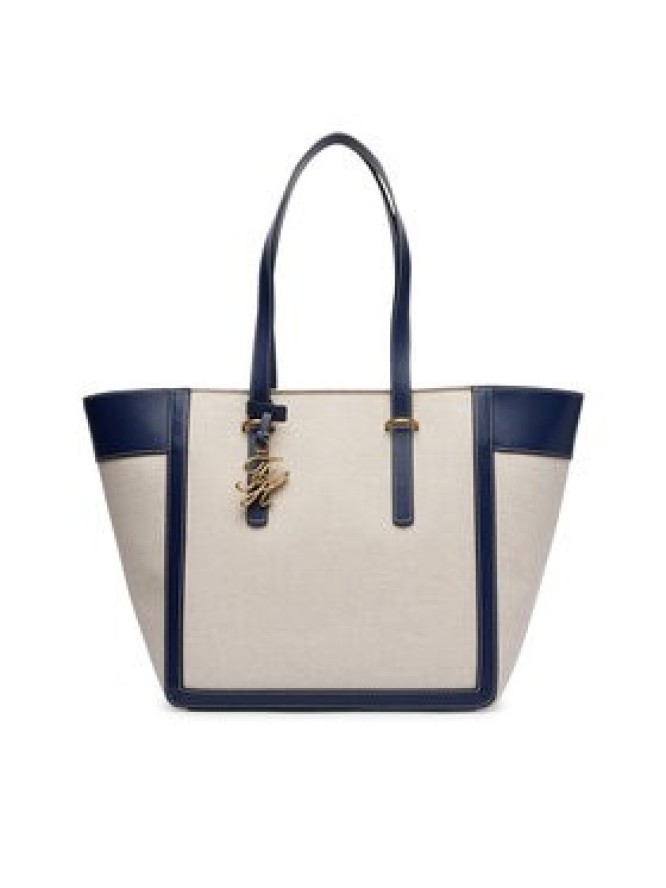 Tommy Hilfiger Torebka Th Script Tote Canvas AW0AW18829 Kremowy