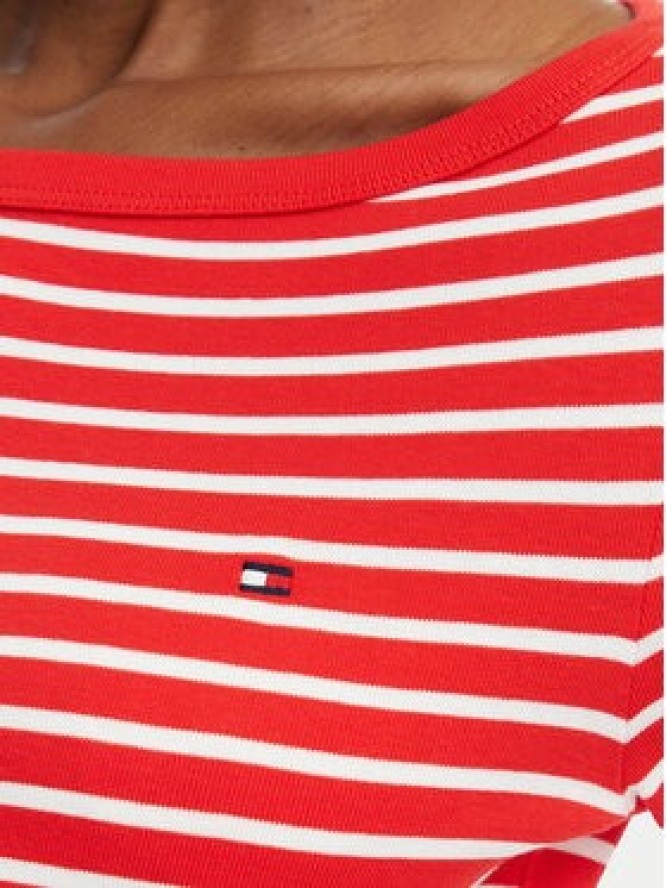 Tommy Hilfiger Bluzka Cody Boat-Nk WW0WW49928 Czerwony Regular Fit