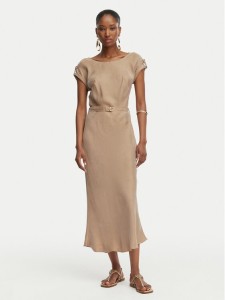 Guess Sukienka codzienna W6GK50 W1950 Beżowy ciemny Regular Fit