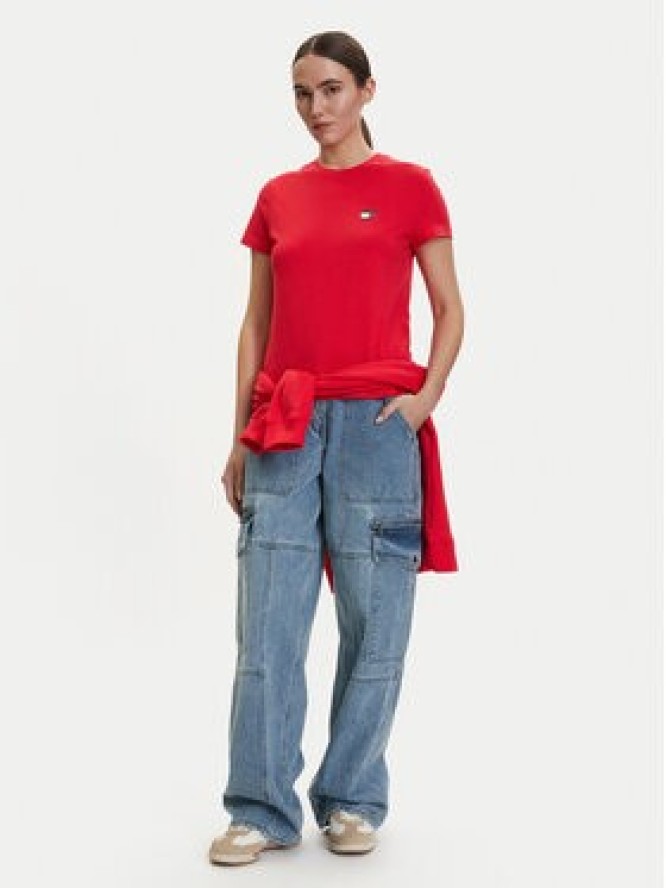 Tommy Jeans T-Shirt DW0DW22274 Czerwony Regular Fit