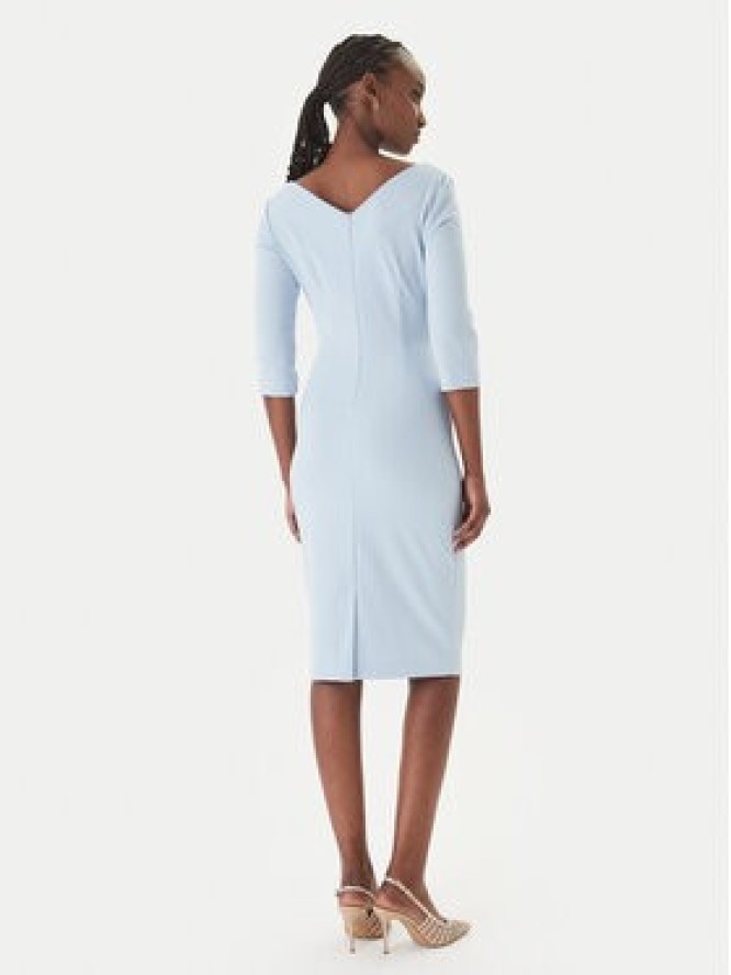 Rinascimento Sukienka koktajlowa CFC0127699003 Błękitny Slim Fit