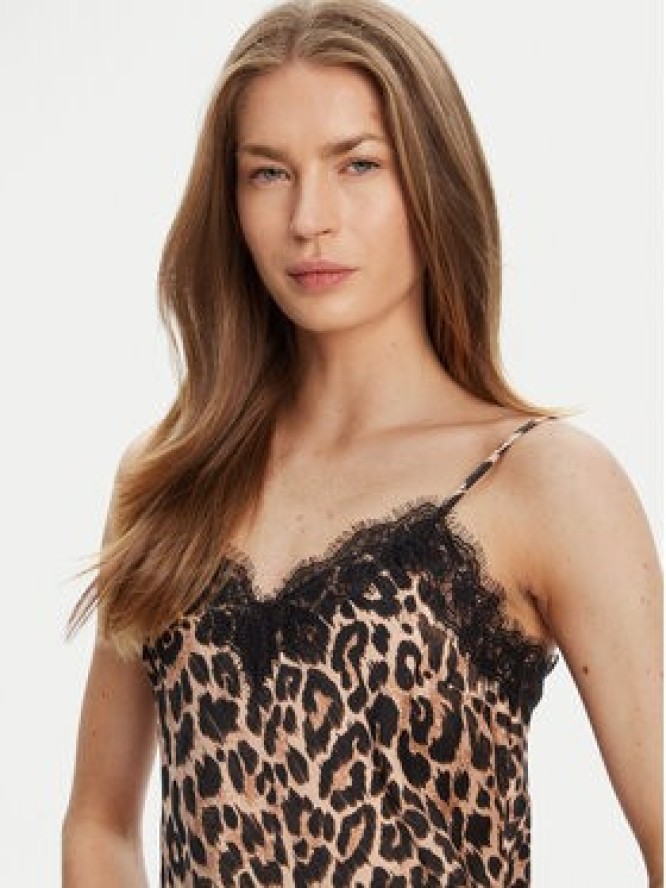 Guess Top W5YH65 WHEZ2 Beżowy Regular Fit