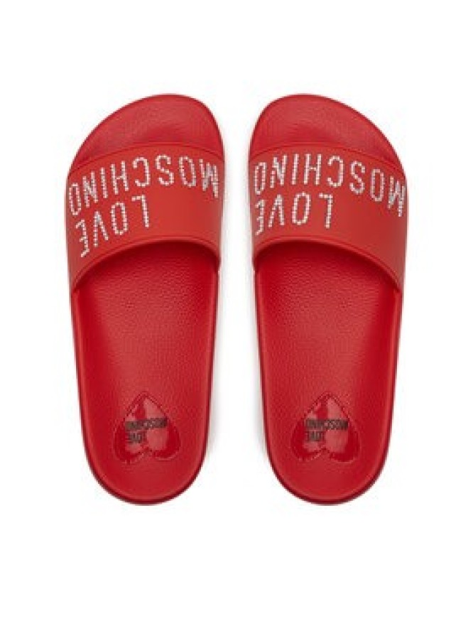 LOVE MOSCHINO Klapki JA28122G1MI13500 Czerwony