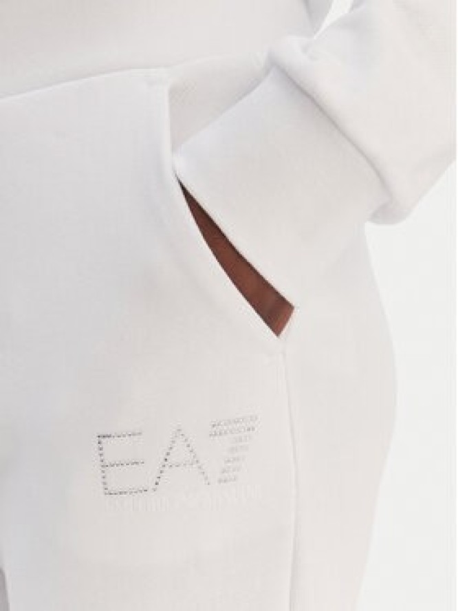 EA7 Emporio Armani Spodnie dresowe 7W000538 AF15831 U0002 Biały Regular Fit