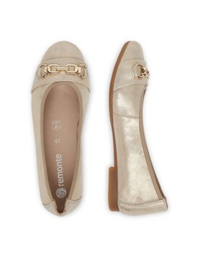 Remonte Baleriny D0K10-90 Złoty