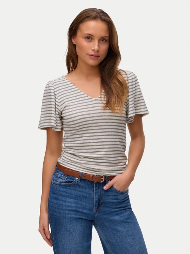 Vero Moda Bluzka Gina 10325611 Beżowy Regular Fit