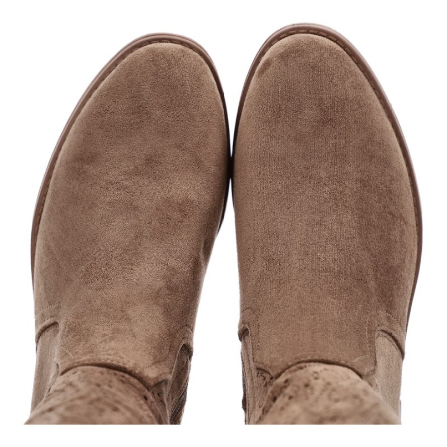 Brązowe Kozaki S.Barski Ażurowe Obuwie Damskie