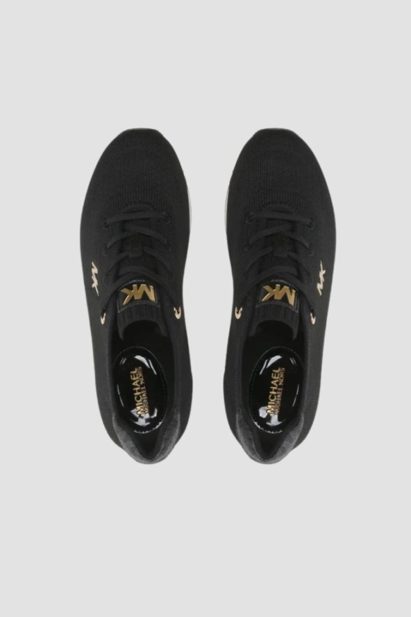 MICHAEL KORS Czarne sneakersy damskie Monique Knit Trainer, Rozmiar 38