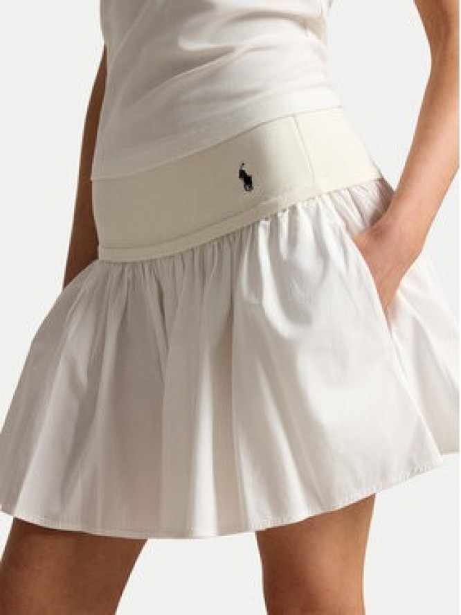 Polo Ralph Lauren Spódnica mini 211A12965002 Biały Regular Fit