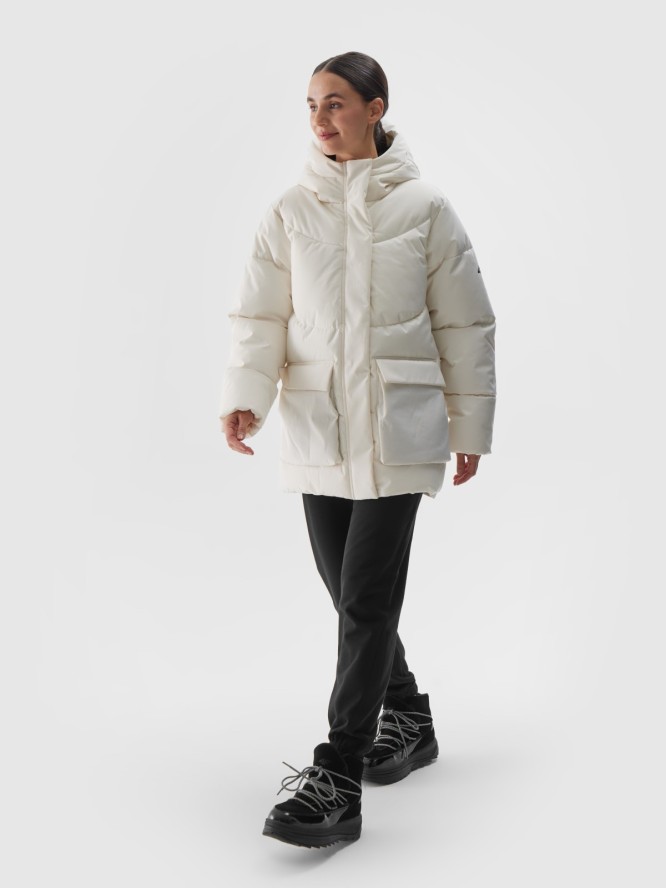 4F Kurtka puchowa z syntetycznym wypełnieniem damska - biała S