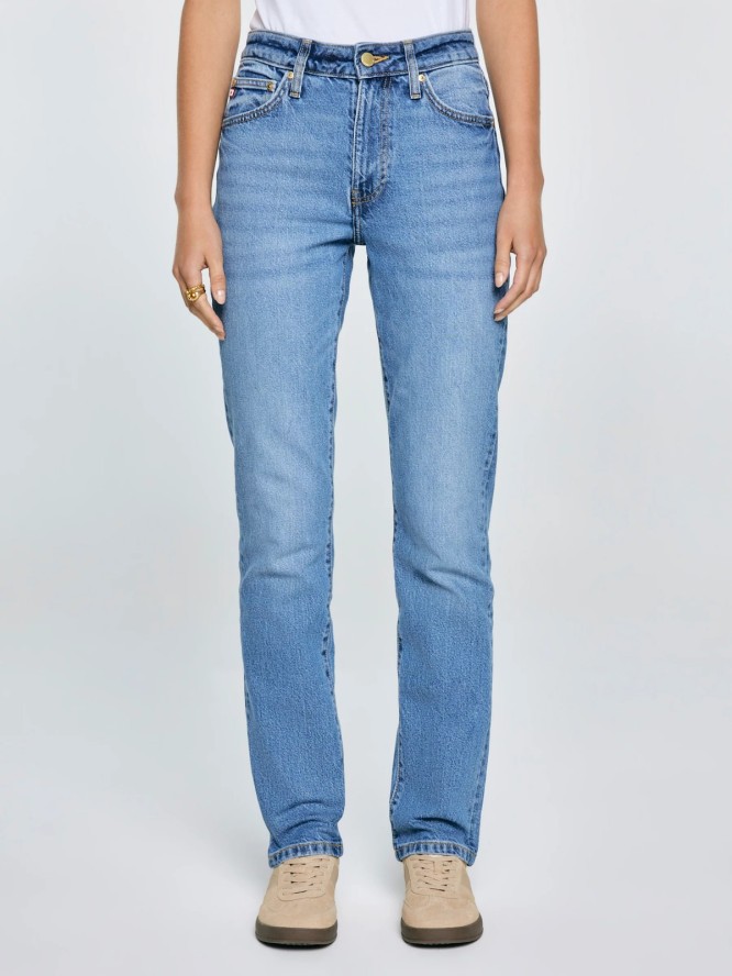 Jeansy damskie proste niebieskie Charlotte 485