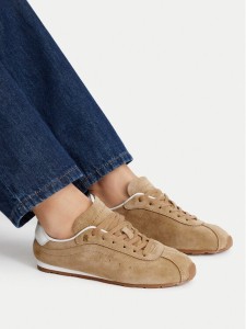 Tommy Hilfiger Sneakersy Th Bella Low Runner Suede FW0FW09189 Beżowy