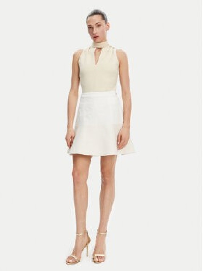 Guess Spódnica mini W5GD87 WH610 Écru Regular Fit